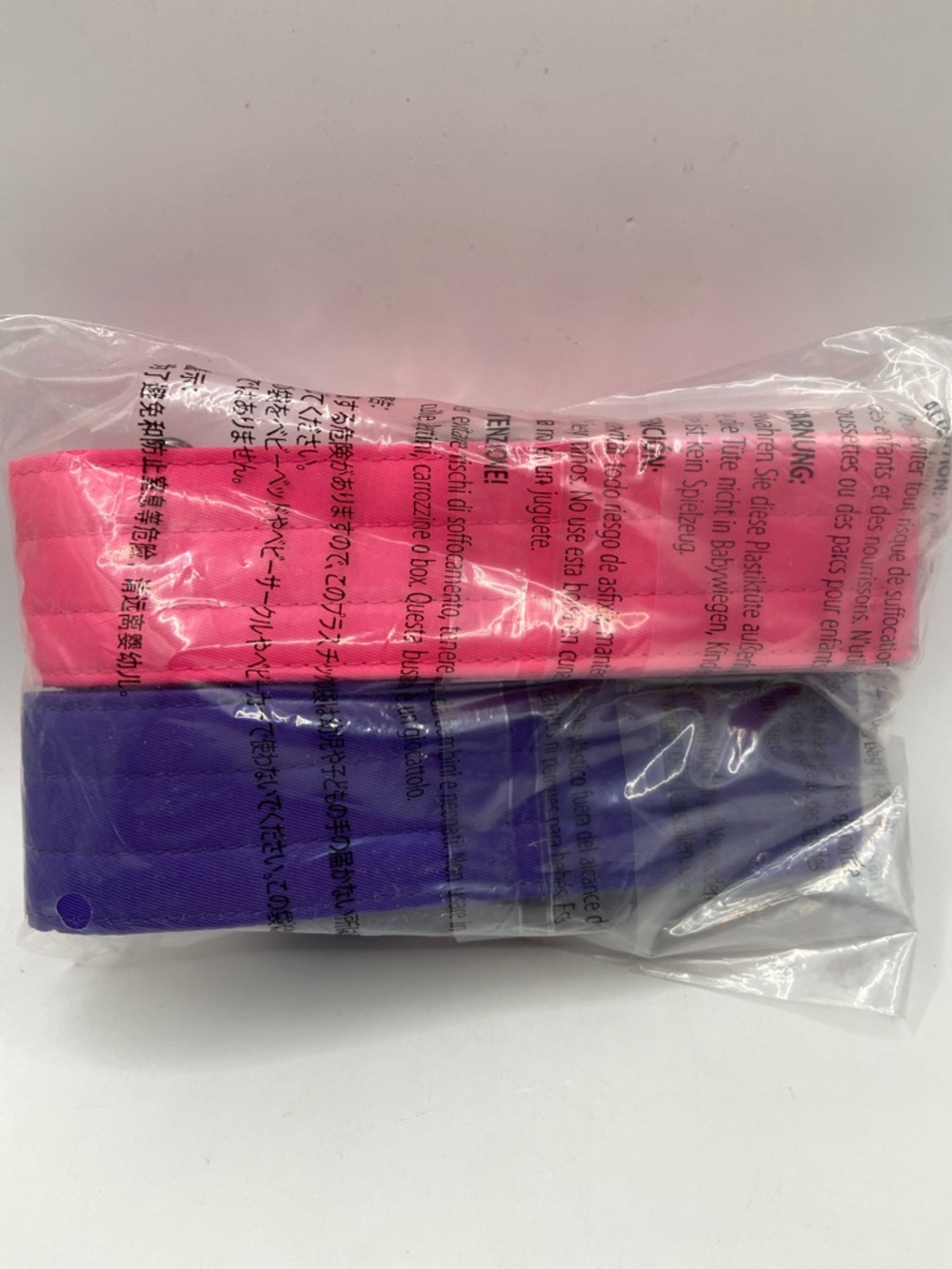 Lug Set of 2 Stitched Straps Magenta & Violet New - Picture 3 of 6